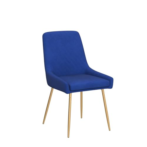 Mid-Century Velvet Upholstered Side Chairs, Set of 2, Sapphire Blue - for Kitchen, Dining, Living, Guest, Bed Room