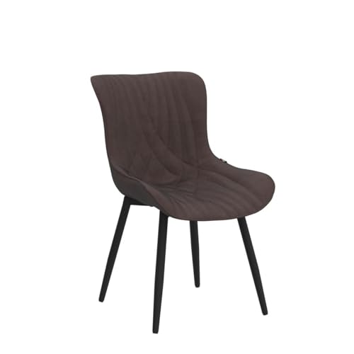 YOUTASTE Set of 2 Brown Mid Century Modern Upholstered Dining Chairs