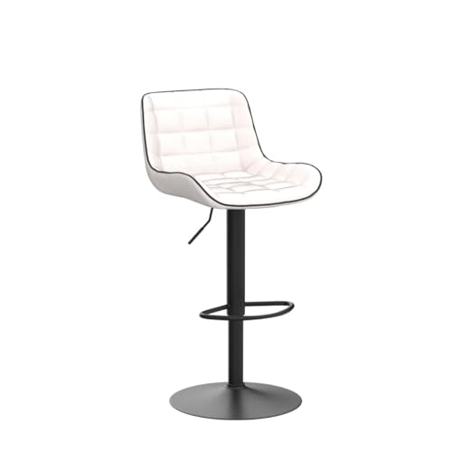 WKGZ INVESTCO Set of 2 Modern Adjustable Black Bar Stools with Back for Kitchen Islands