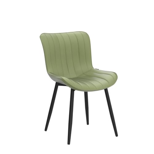 WKGZ INVESTCO Set of 2 Olive Green Mid-Century Modern Armless Dining Chairs
