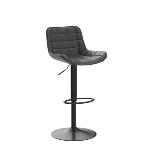 Modern Black Bar Stools Set of 2 for Kitchen Islands