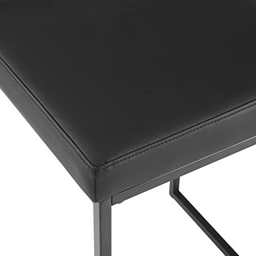 Crosley Harlowe Matte Black Counter Height Bar Stools