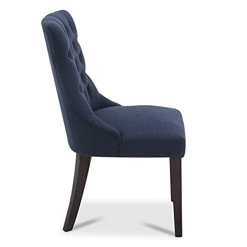 Modern Upholstered Dining Chairs Set of 2, Insignia Blue