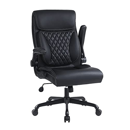 Black Ergonomic Executive Office Chair with Lumbar Support