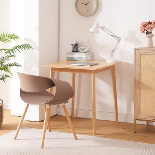 HOOBRO 27.6 Bamboo Square Dining Table for 2