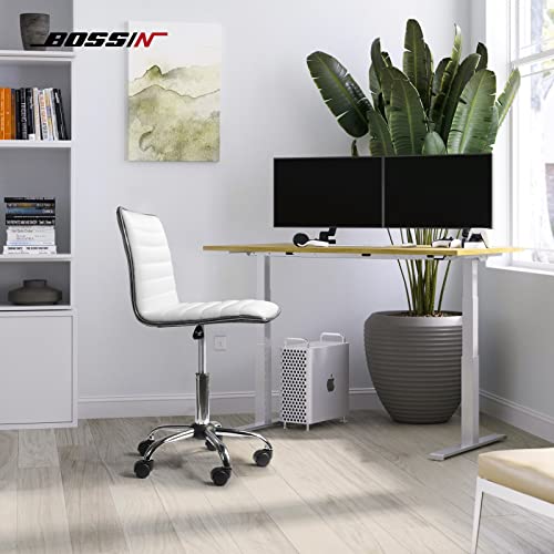 Ergonomic Mid-Back Swivel Chair for Home Office and Living Room