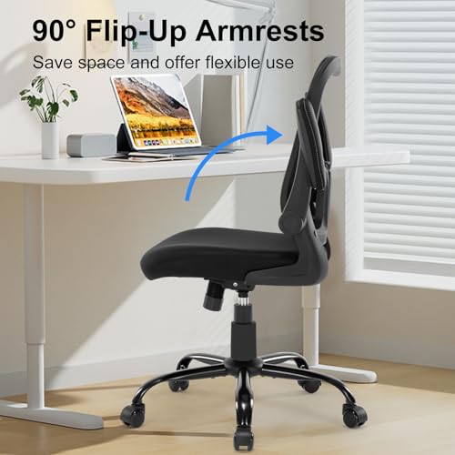 Ergonomic Black Office Chair with Adjustable Lumbar Support