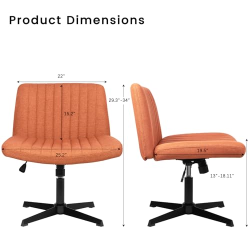 PUKAMI Armless Criss Cross Office Chair