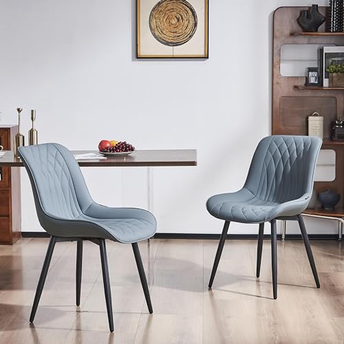 YOUNIKE Greyish Green Mid Century Modern Dining Chair Set