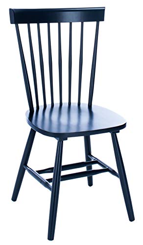 Farmhouse Navy Blue Wooden Dining Chair Set of 2 by Safavieh