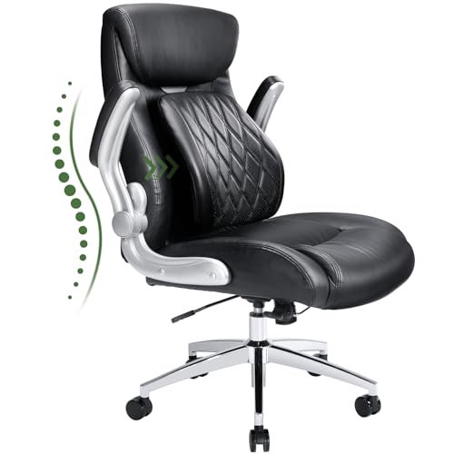 Marsail Ergonomic High Back Office Chair with Lumbar Support & Tilt – Black