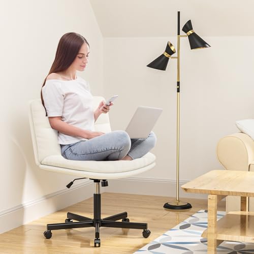 YOMT Ergonomic Armless Office Chair with Adjustable Height