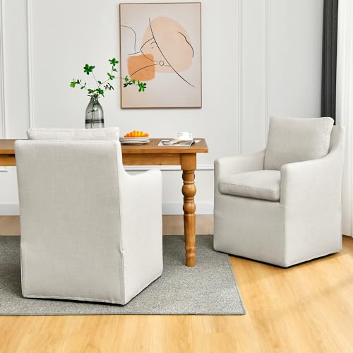 Elegant Upholstered Dining Chairs Set of 2 for Living Room and Bedroom