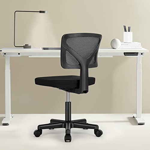 Ergonomic Desk Chair with Wheels for Small Spaces