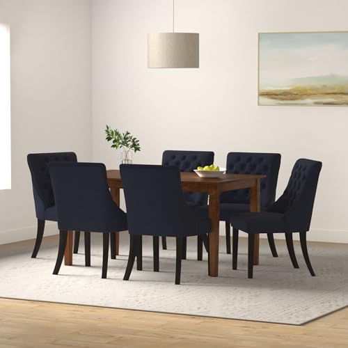 Modern Upholstered Dining Chairs Set of 2, Insignia Blue