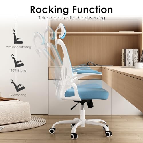 Farini Ergonomic Office Chair with Headrest and Adjustable Support for Home Office