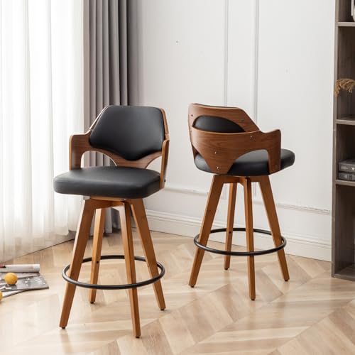 Counter Height Swivel Bar Stools Set of 2 for Kitchen Island