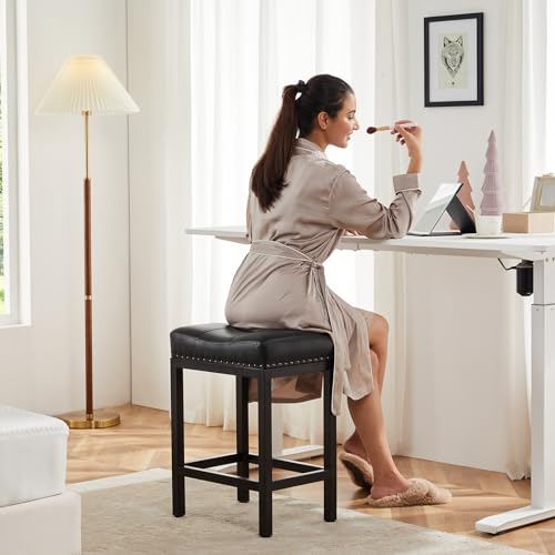 2 Modern 24 Inch Counter Height Bar Stools for Kitchen Island