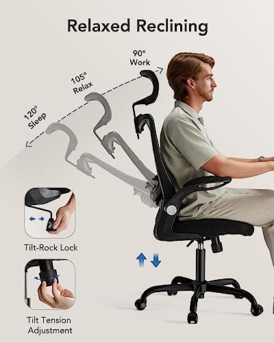 HUANUO Ergonomic High-Back Office Chair with Adjustable Lumbar Support