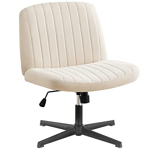 Olixis Armless Swivel Fabric Desk Chair for Home Office