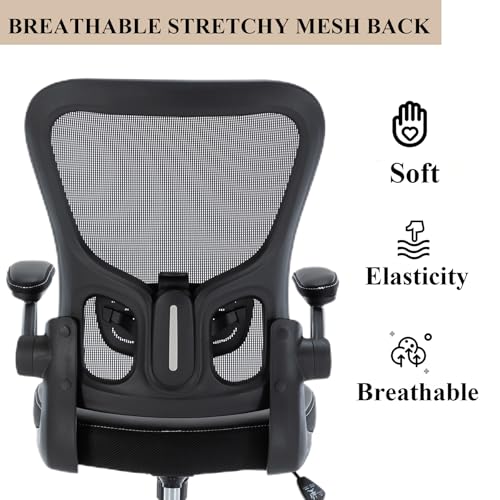 Ergonomic Office Chair with Lumbar Support and Flip-up Armrests