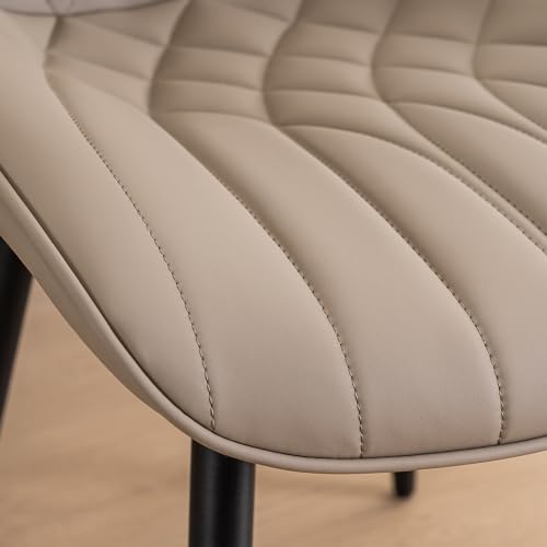 Mid Century Modern Khaki Dining Chair Set of 2