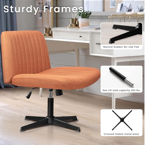 PUKAMI Armless Criss Cross Office Chair