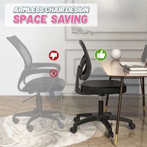 Black Mesh Back Office Chair with Lumbar Support