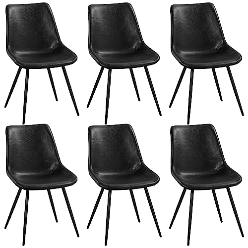6 Modern Black Dining Chairs for Kitchen & Dining Room