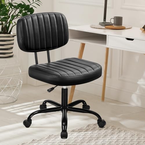 Armless Home Office Desk Chair for Small Spaces
