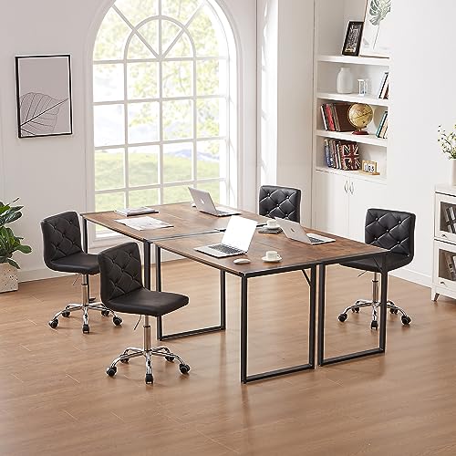 Adjustable Mid-Back Desk Chair with 360° Swivel for Home Office