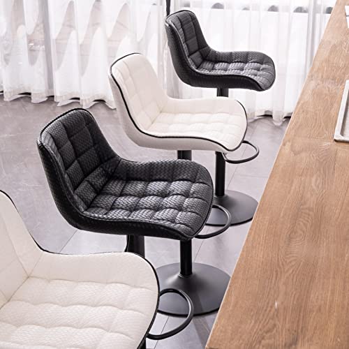 Modern Black Bar Stools for Kitchen Islands (Set of 2)