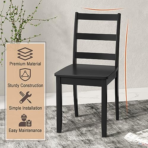 Farmhouse Style Wooden Dining Chair Set of 4