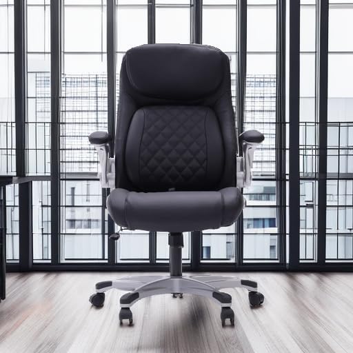 Nouhaus Ergonomic Office Chair with Lumbar Support and Adjustable Armrests (Black)