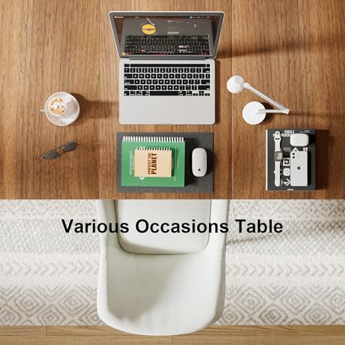 Feonase 63 Extendable Modern Farmhouse Dining Table for 4-8 - Walnut Wood for Small Spaces