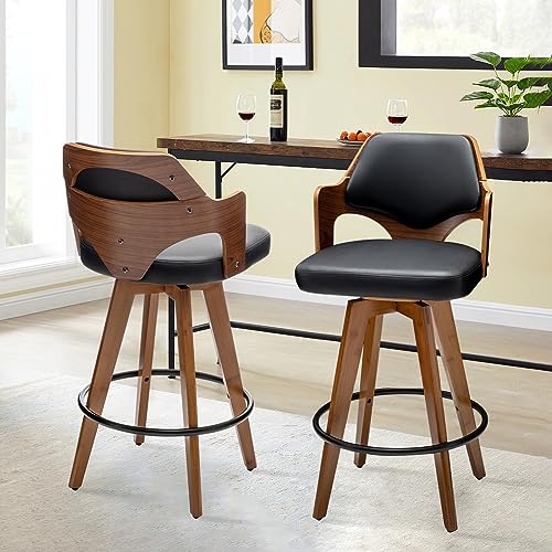 Counter Height Rotating Bar Stools for Kitchen Island Set of 2