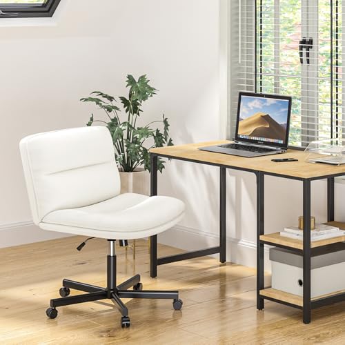 YOMT Armless Ergonomic Office Chair with Adjustable Height and U-Shaped Cushion