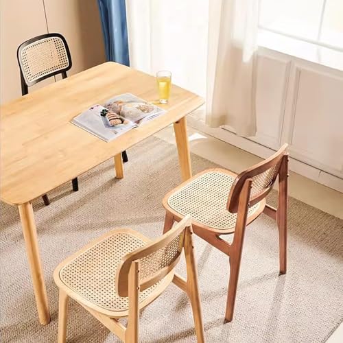 Rattan Dining Chairs Set of 2 for Home Living Room Dining Garden Balcony