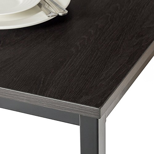 Modern Dining Table Set with Benches - Espresso