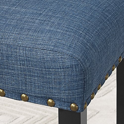 Set of 2 Roundhill Biony Blue Dining Chairs with Nailhead Trim